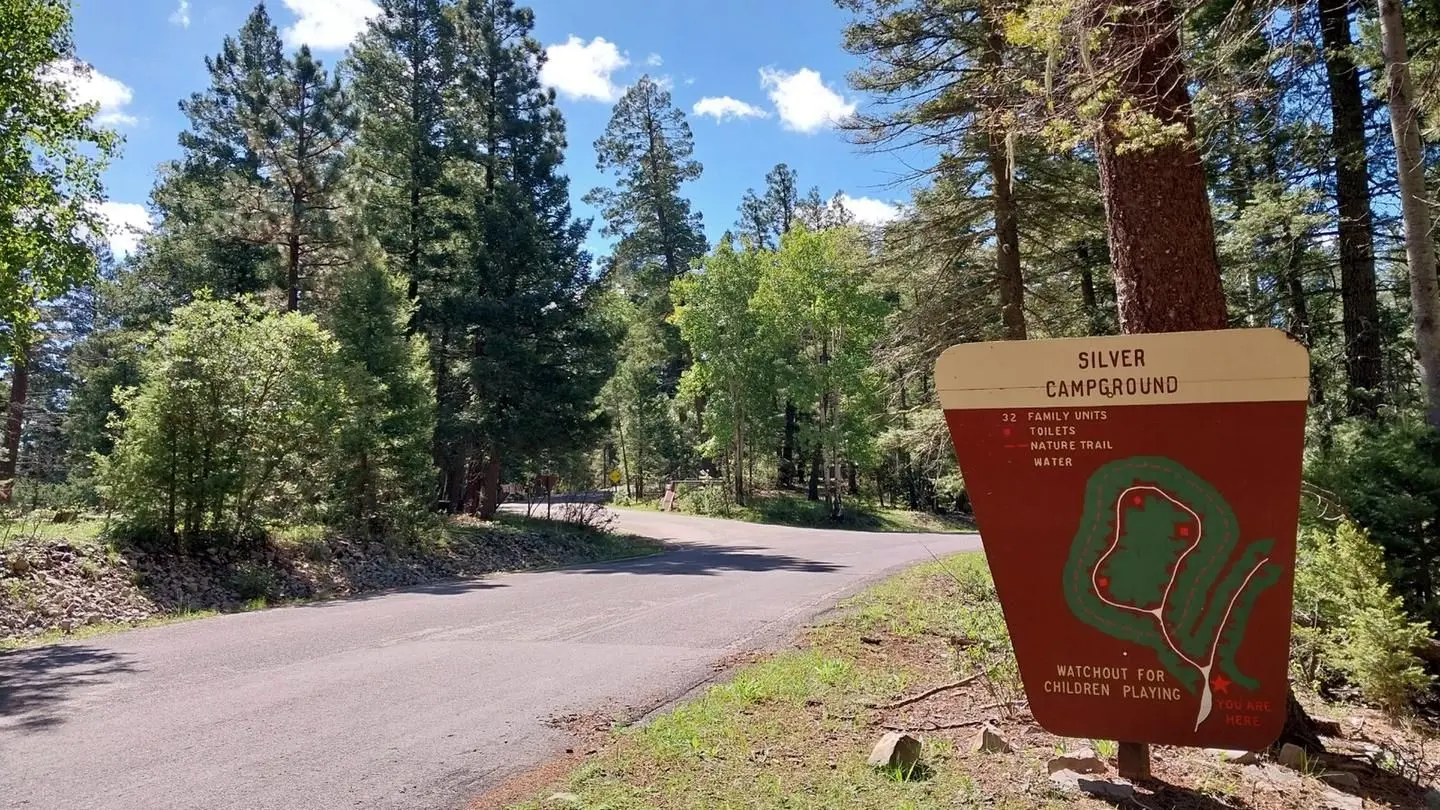 Silver Campground Sign Entrance