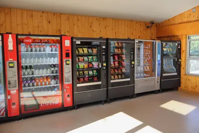 Vending machines along southern wall, I-95 NH Visitor Center