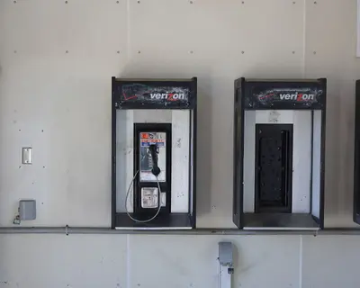 Verizon pay phone, I-95 NH Visitor Center, July 2025