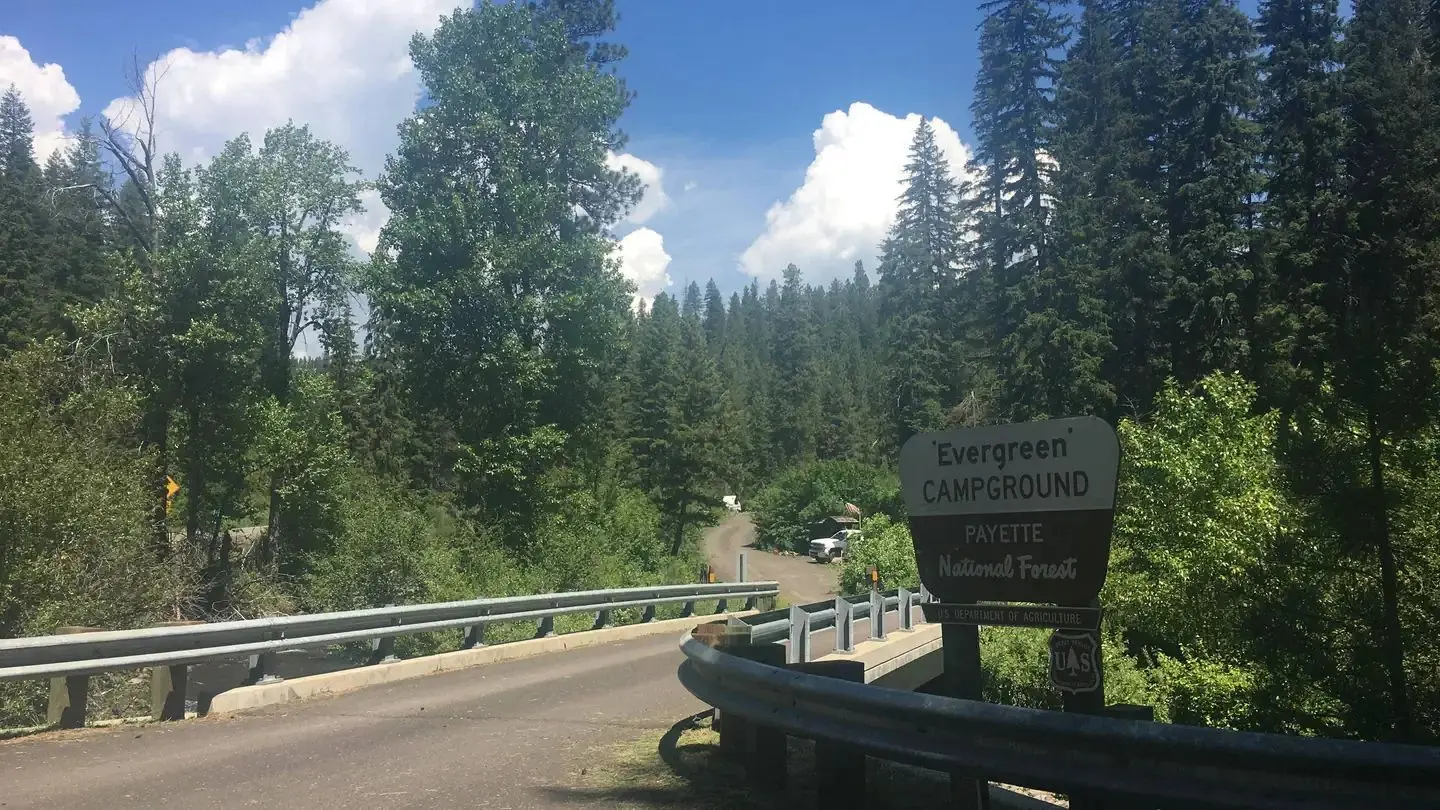 Entrance to Evergreen Campground
