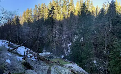 View from Olympic Hot Springs over Boulder Creek