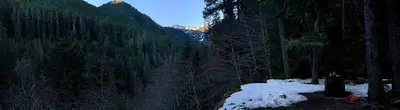 View from Boulder Creek Campground of Olympic Hot Springs site