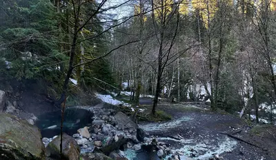 Olympic Hot Springs mud and rock pool
