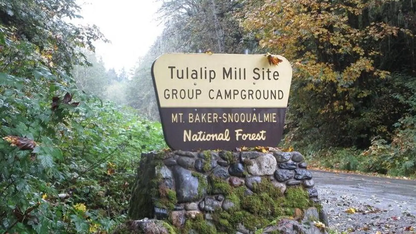USFS sign for tulalip mill entrance