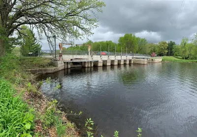 Upstream of the Sandy Lake Dam