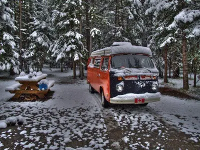 Volkswagen Camping in Kananaskis, Alberta