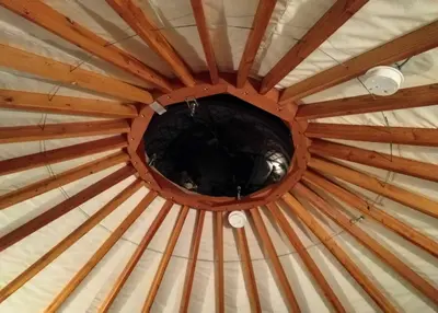 Yurt ceiling at night (31746240483)