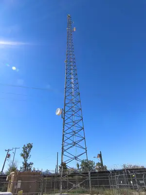 An Integrated Fixed Tower at US Customs and Border Protection’s Lukeville Port of Entry, in Pima County, AZ