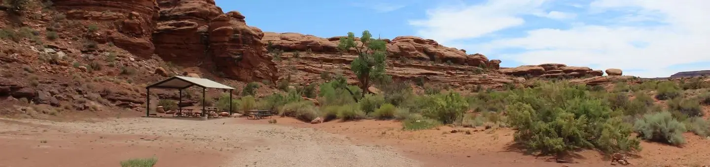 A photo of Indian Creek Falls group site
