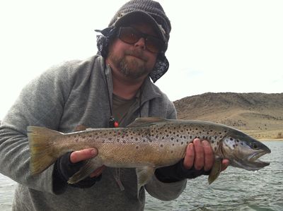 BLM fisheries biologist with Brown Trout (28130631824)