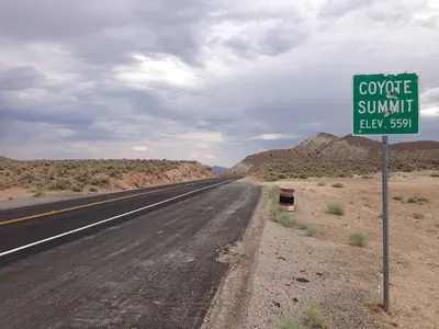2014-07-17 15 19 41 View south along Nevada State Route 375 about 16.6 miles south of the Nye County Line at Coyote Summit, Nevada