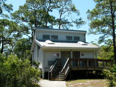 Bathrooms at the St George Island State Park Youth Camp
