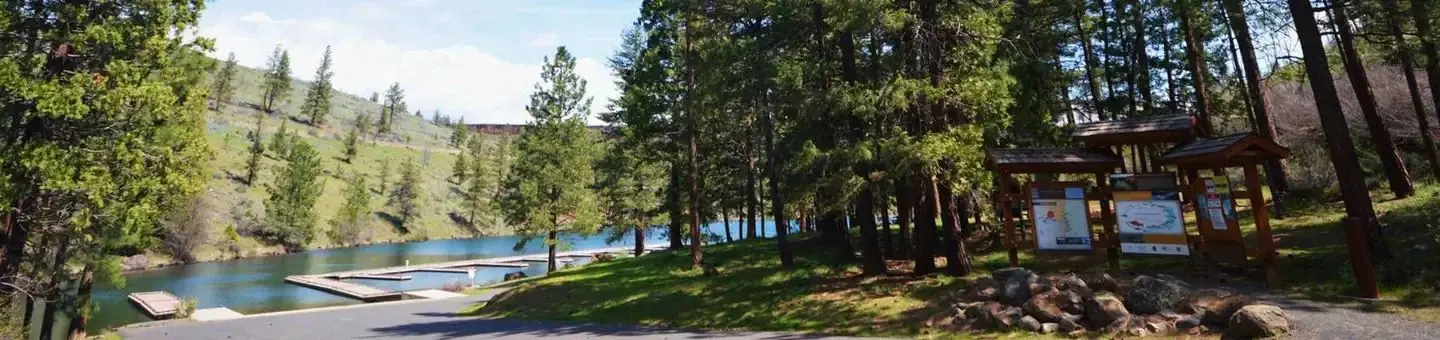 Boat launch area and docks
