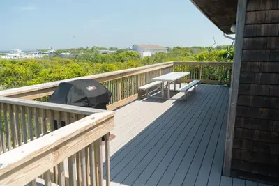 View from the deck of the beach house.