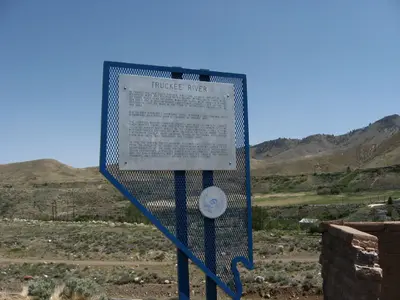 Truckee River, Nevada Historical Marker No. 62, Near Verdi, Nevada (526801780)