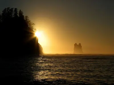 First beach sunset golden shadow NPS Photo (16691187634)