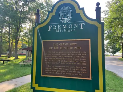 Fremont Lake Park historical sign