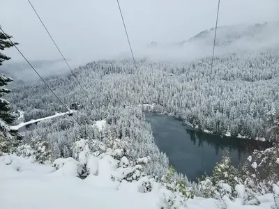 Toketee Lake in the winter