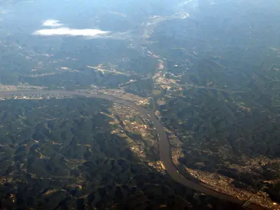 Confluence of Ohio and Big Sandy River, South Point, Ohio; Kenova, West Virginia; Ashland, Kentucky (14497039902)