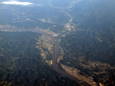 Confluence of Ohio and Big Sandy River, South Point, Ohio; Kenova, West Virginia; Ashland, Kentucky (14518341833)