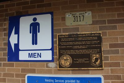 Interstate 10 rest area 30070 POWs MIAs plaque