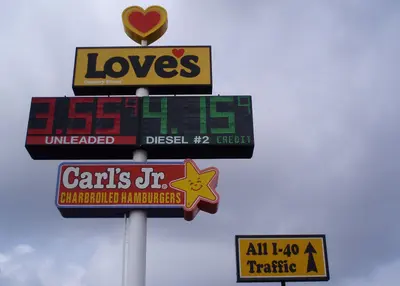 Loves Truck Stop sign, Santa Rosa, NM