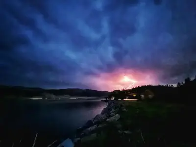 A beautiful thunderstorm seen from the recreation site
