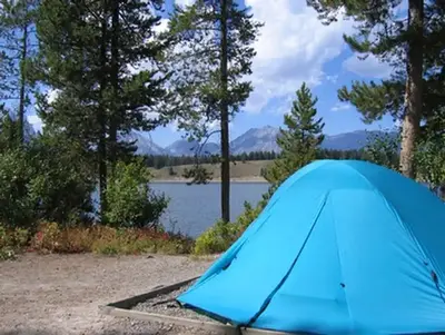 Tent site above Jackson Lake