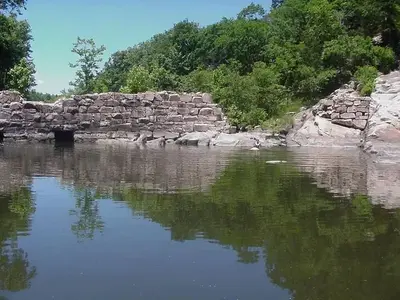 Wading by Old Dam