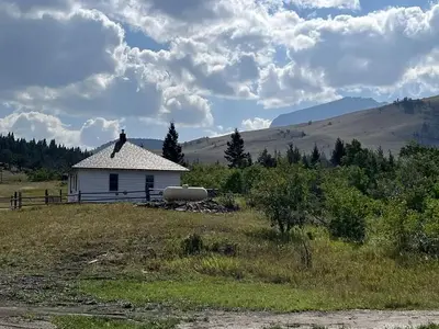 Small white cabin