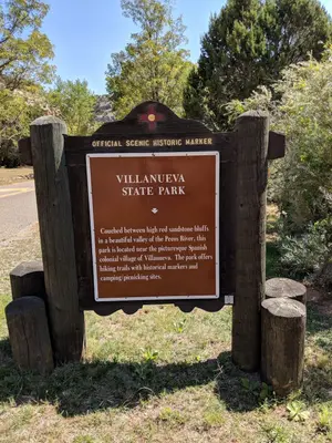 Official Scenic Historic Marker Villanueva State Park, New Mexico