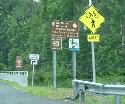 Signage for SMNWR at US98 and CR59