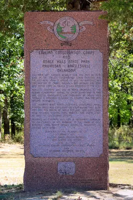 CCC Marker Osage Hills State Park Oklahoma 2024