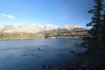 I have been down that way many many times and have never got a photo of a train going over this bridge (26000768211)