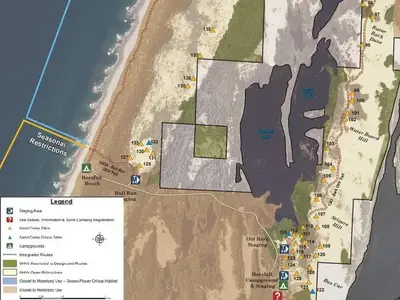 Horsfall Sand Camping map