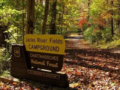 Jacks River Fields entrance sign