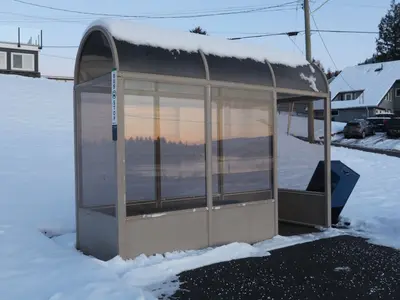 Bus Shelter in Snow