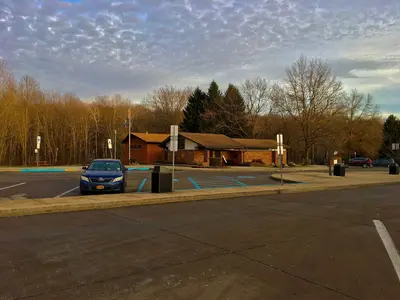 Rest stop on northbound Interstate 79 at mile marker 107.3, Plain Grove Township, Lawrence County, Pennsylvania - 20191226