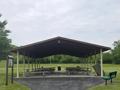 Tailwater Shelter 1 (Brookville Lake) View from Parking Lot