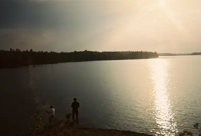 Fishing off the point on the site - panoramio