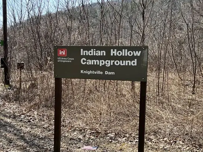 Indian hollow entrance sign.