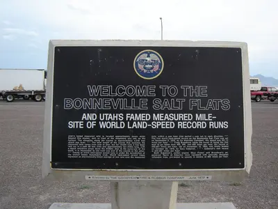 Welcome to Bonneville Salt Flats Sign - panoramio