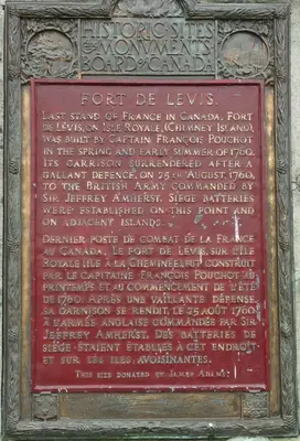 Fort de Lévis - plaque historique