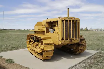 Caterpillar Twenty Two tractor on display at the Energy Equipment Exhibit in Gillette, Wyoming