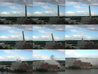 High bridge power plant implosion