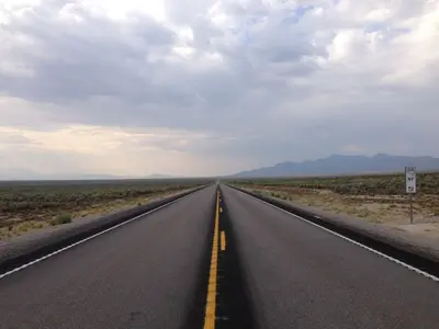 2014-07-17 17 40 44 View north along Nevada State Route 318 about 21.0 miles north of the Lincoln County Line near Sunnyside, Nevada