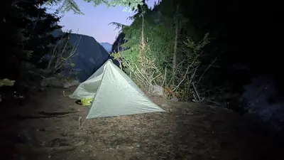 My campsite at Dick Creek
