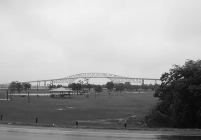 Dr. Martin Luther King Jr. Memorial Bridge over Intracoastal Waterway, Port Arthur, Texas 0912091443BW