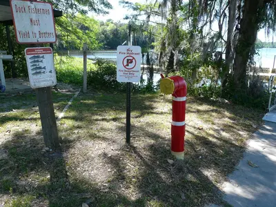 Dry hydrant at Coe Landing