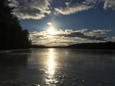 Winter Sunset in the Park - panoramio